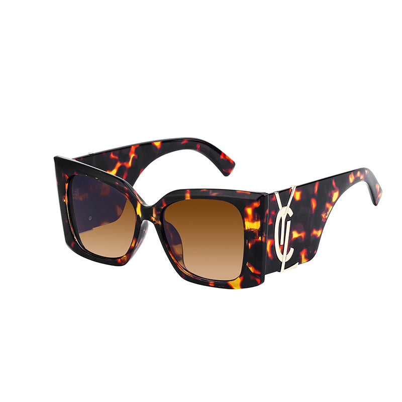 Yang Shulin Style Cat Eye Sunglasses for Women Fashion Large Frame Sunglasses High-end Sun Protection Glasses glasses