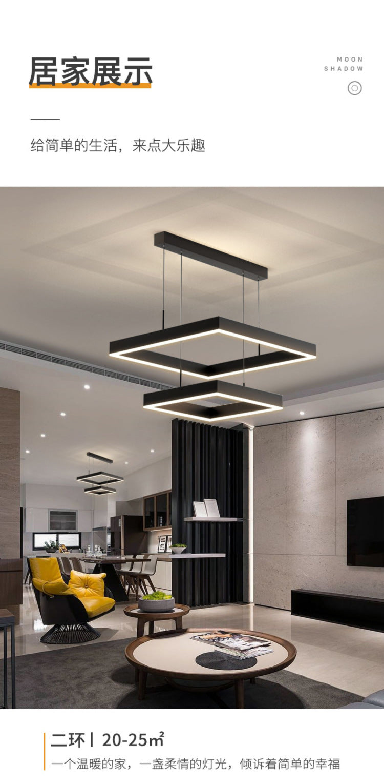 Living Room Chandelier Modern Simple Elegant Living Room Light Minimalist Bedroom Dining Room Light Nordic Style Square Living Room Main Light