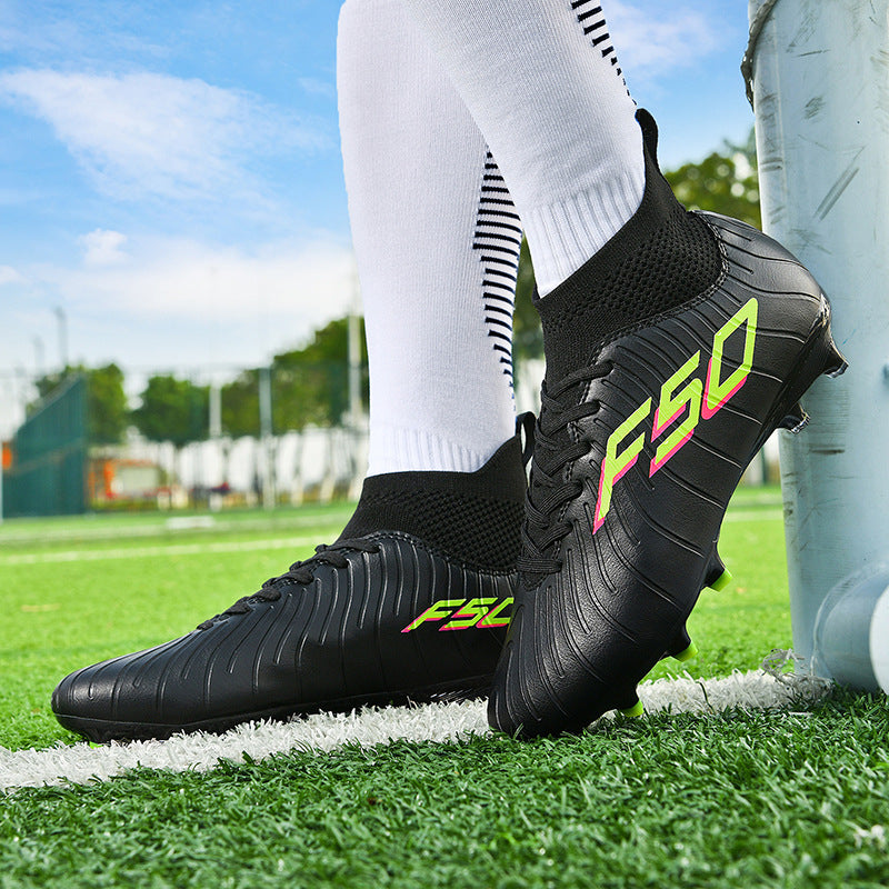 Manufacturer's New Football Shoes with Broken Nails for Men TF Long Spike Football Training Shoes Rubber Short Spike Large Size Student Football Shoes