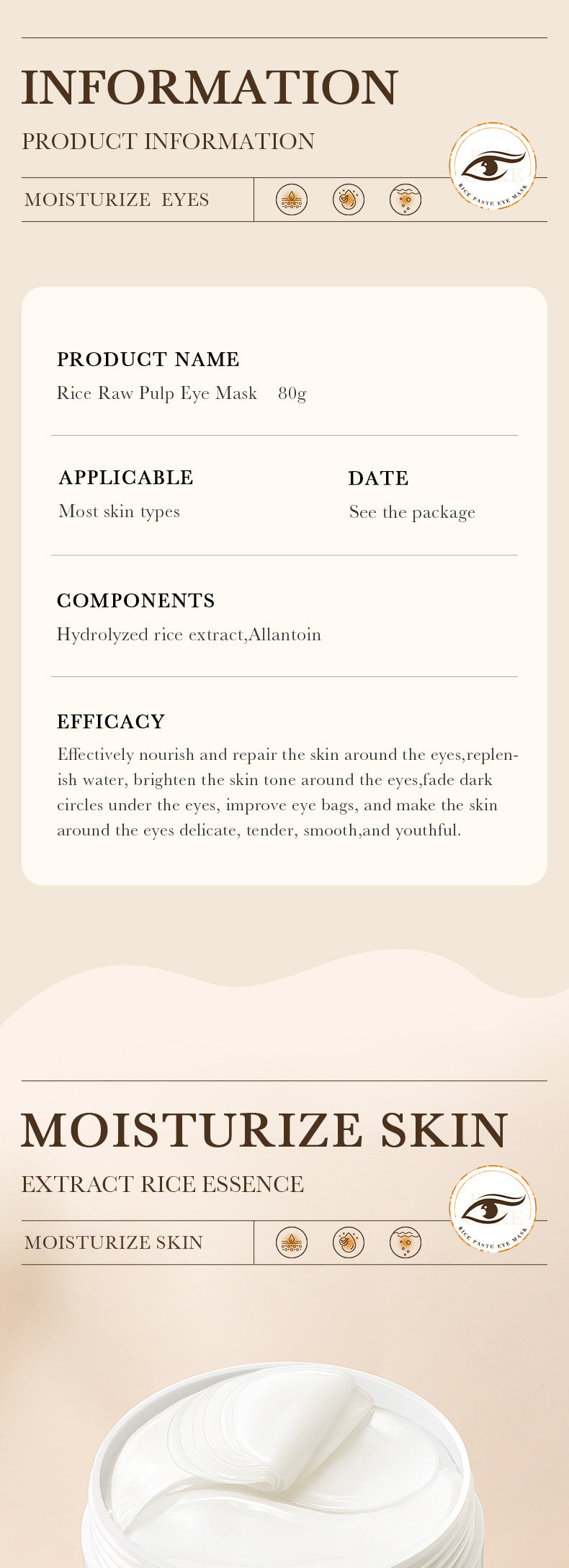 Full English Rice Skincare Set BIOAOUA Rice Puree Series Six-Piece Set Box  Wholesale