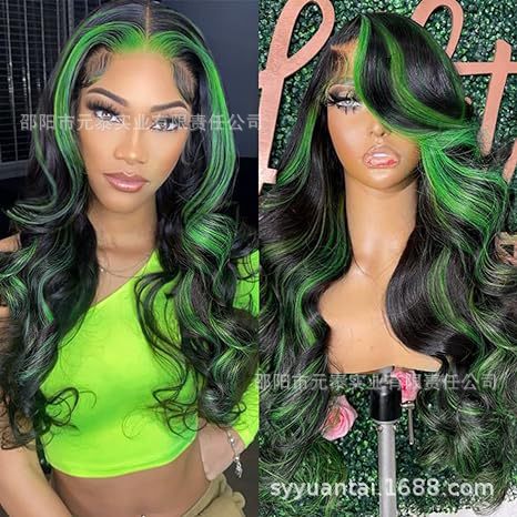 Synthetic Lace Front Wig Orange with Blonde Highlight wigs