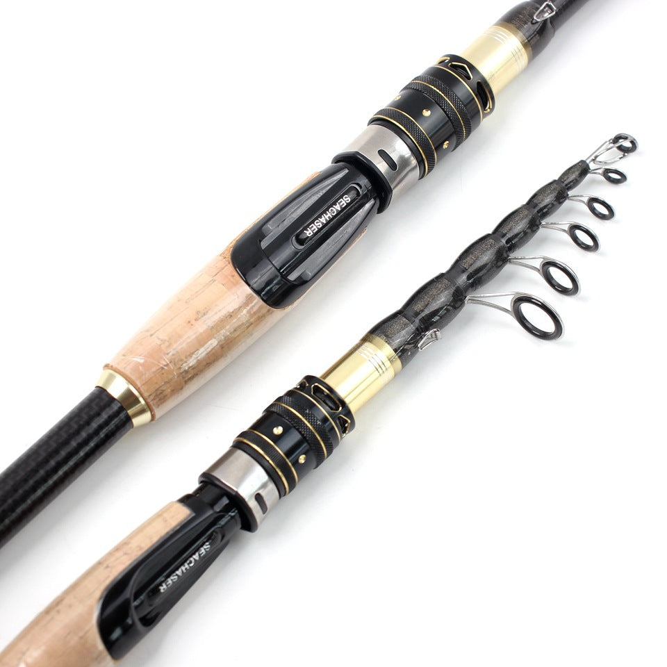 Manufacturer Wholesale Dropshipping Fishing Gear Ultra Short Portable Fishing Rod Small Sea Rod Carbon Fiber Fishing Rod Telescopic Lure Rod