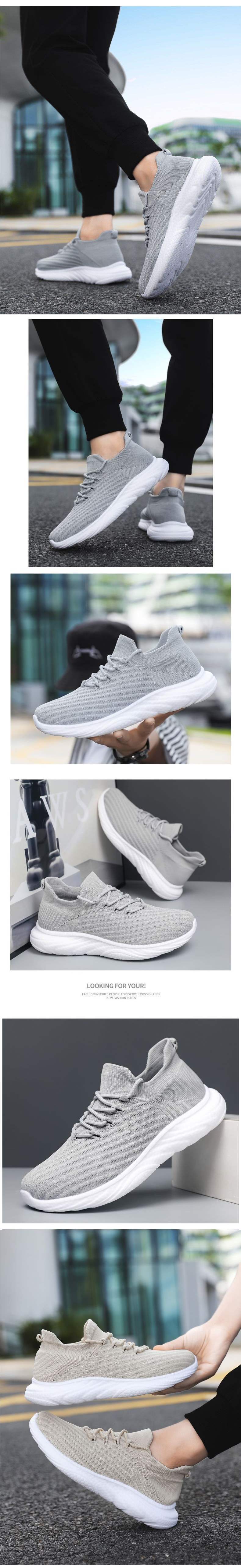 Summer Breathable Sports Versatile Popcorn Flyknit Summer Casual Mesh Sneakers Sports Shoes Student Running Shoes