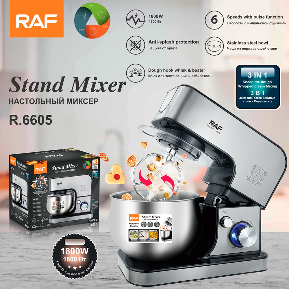 RAF European Standard Small Fully Automatic Dough Kneading and Fermentation Machine Household Multifunctional Cooking Chef Machine R6605
