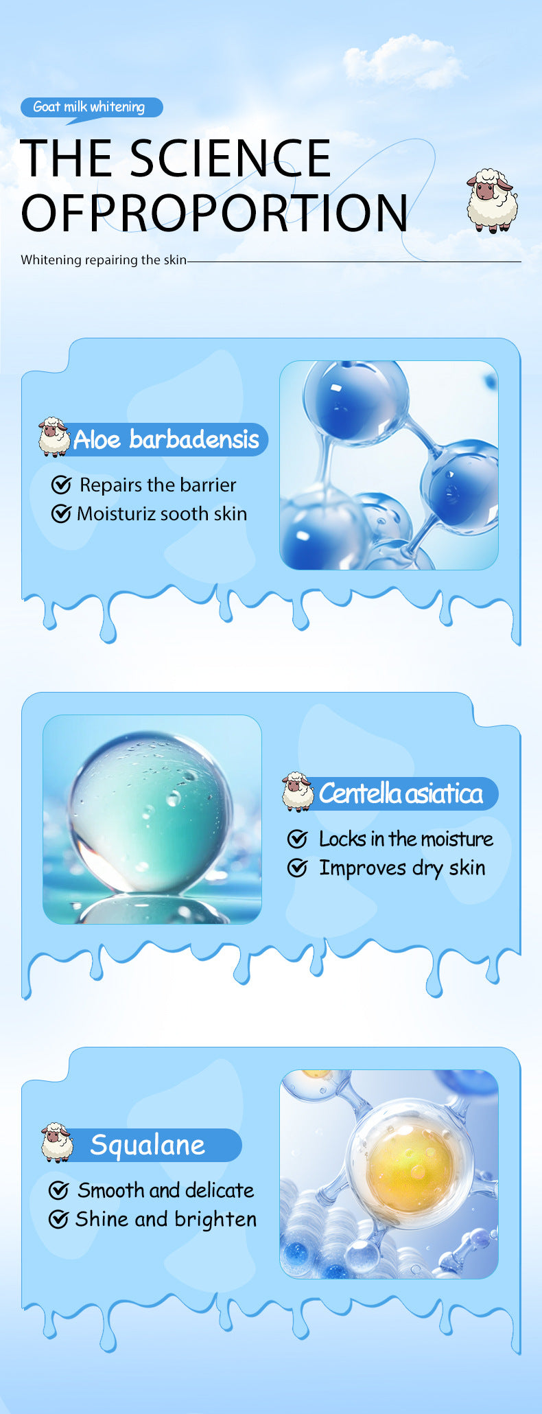 SADOER 山羊奶美白润肤乳 秋冬滋养润肤霜 跨境外贸批发