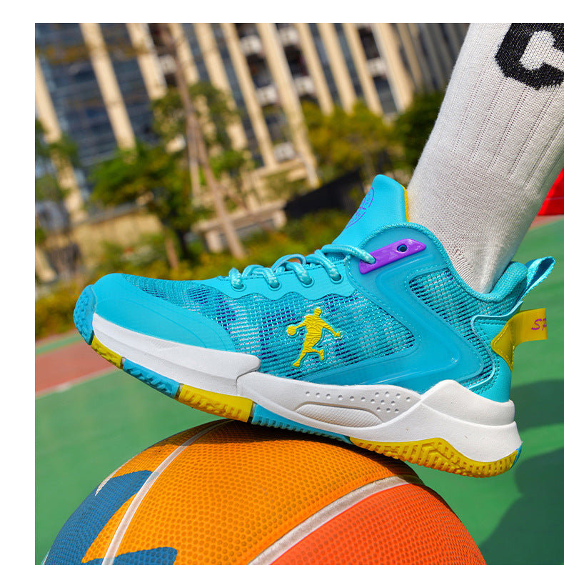 Spring and Summer Children's Basketball Shoes for Big Kids, Mesh Breathable Girls' Sports Shoes, Boys' Training Sneakers, Breathable and Comfortable