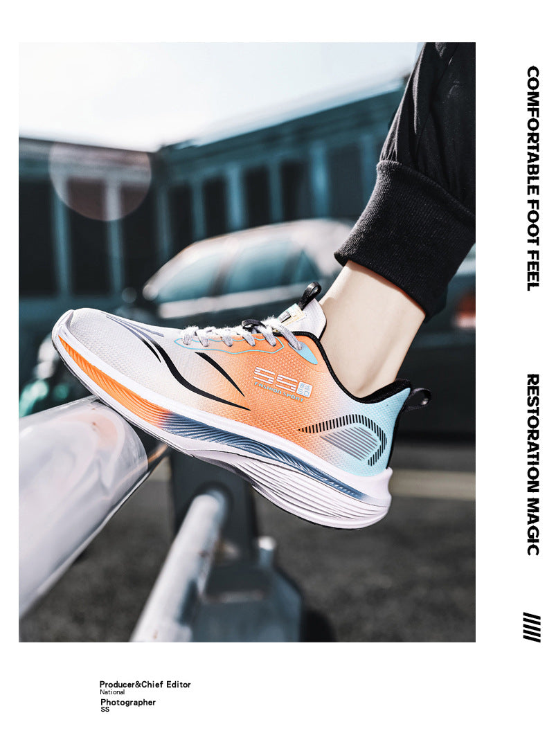 Autumn New Men's Mesh Breathable Sports Casual Running Shoes Ultra-light Thick-soled Non-slip Trendy Fashion Men's Shoes