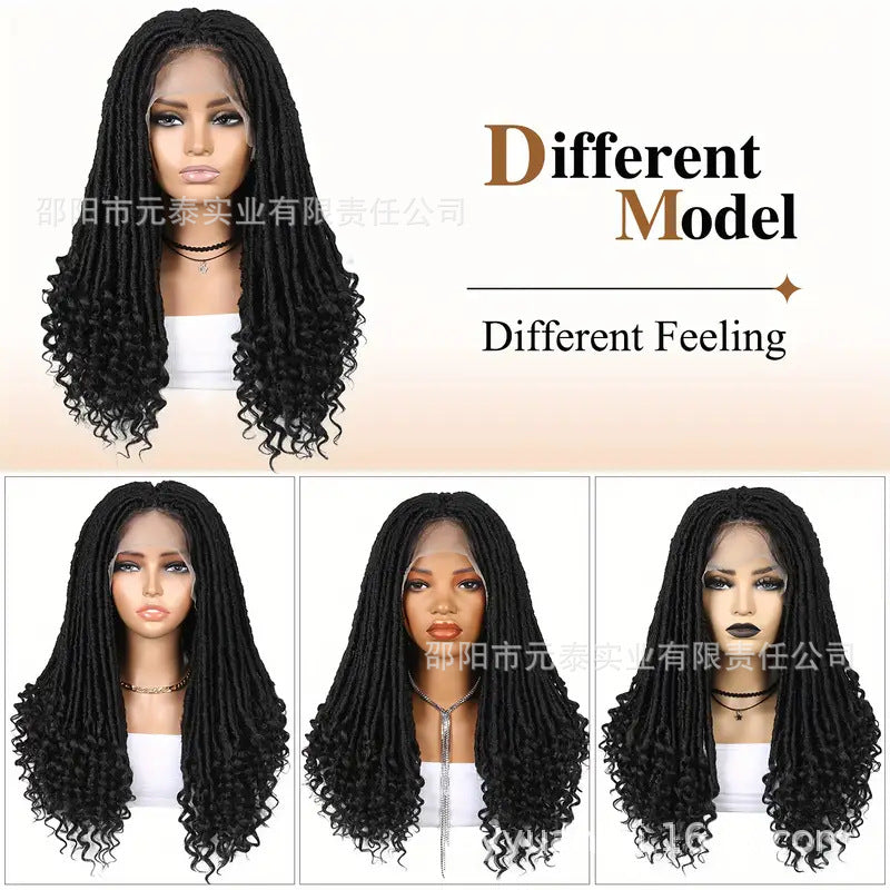 Synthetic Full Lace Wig Braided Wigs Goddess Crochet Box Wig