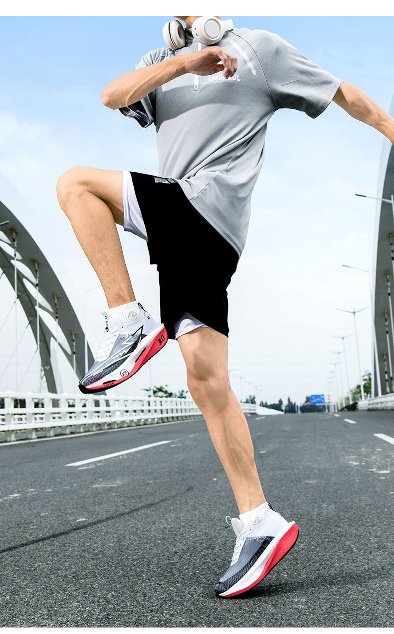 Summer New Hollow Breathable Lightweight Casual Sports Shoes with Super Soft Sole Carbon Plate Cushioning and Rebound for Fitness and Running