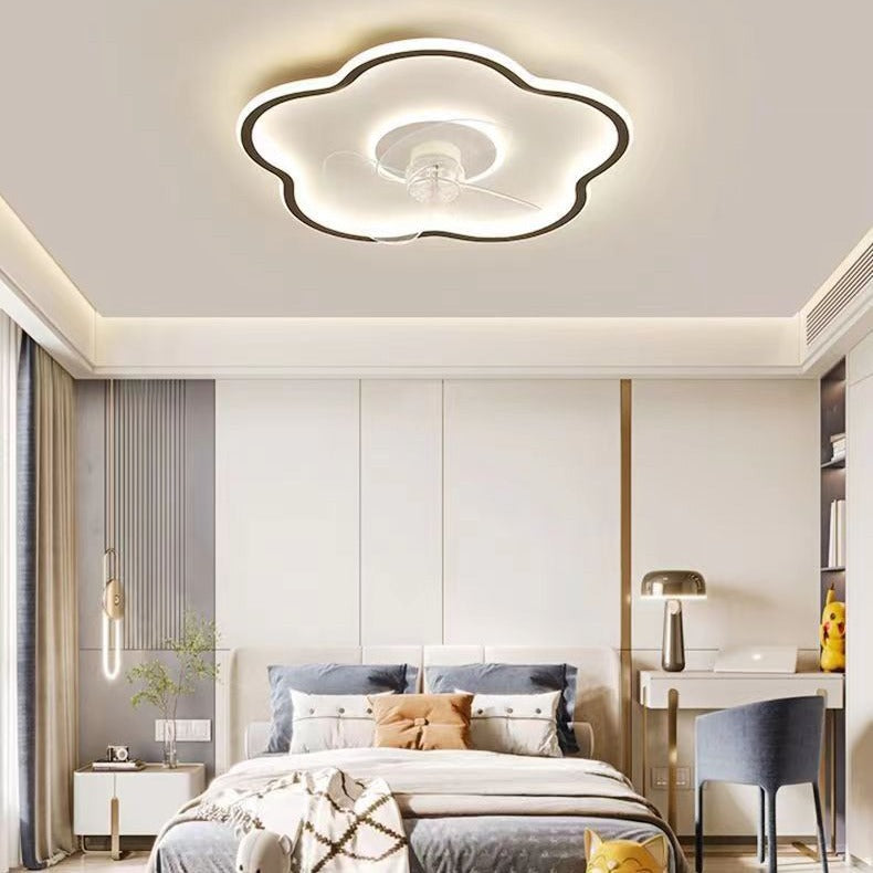 Bedroom fan light integrated modern minimalist2025New style ceiling fan light for children's room and dining room