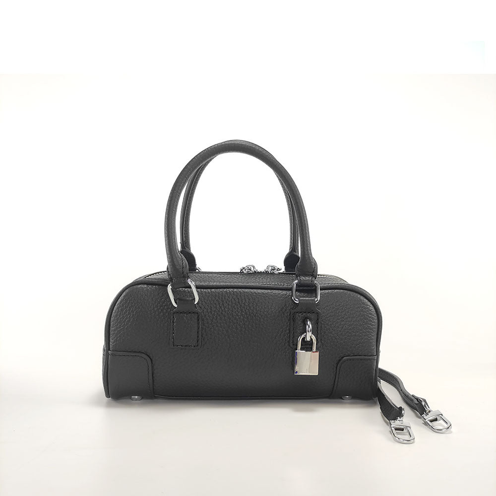 Niche Genuine Leather Women's Boston Handbag2025New Simple Fresh Pillow Bag Versatile Shoulder Crossbody Bag