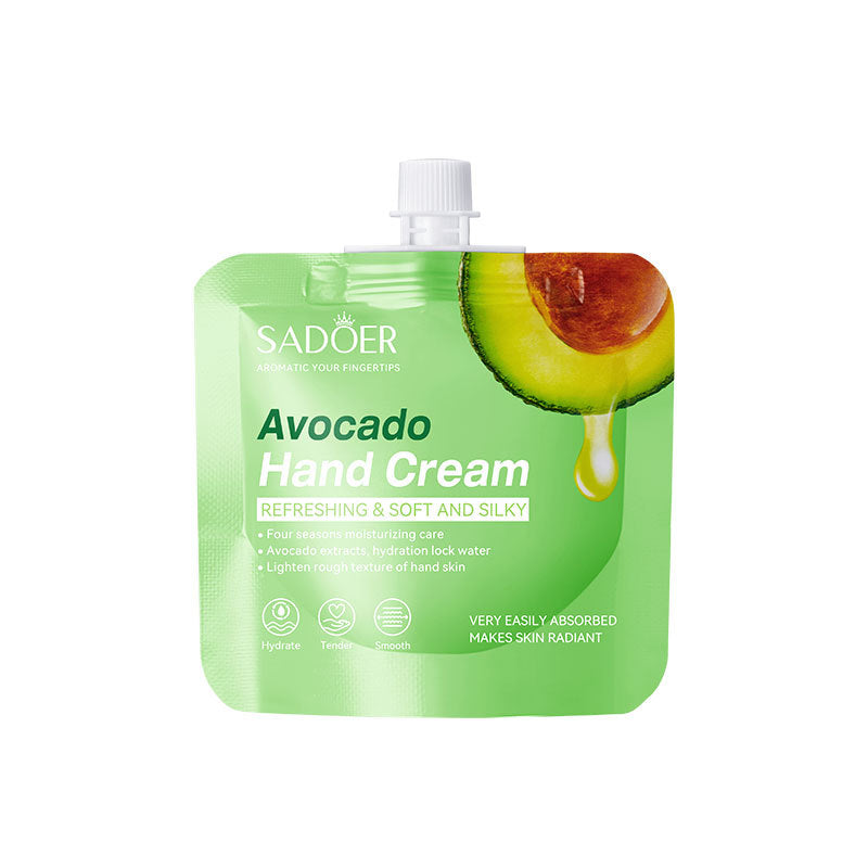 Full English Plant-Based Hand Cream in Sachet SADOER Avocado Aloe Vera Moisturizing Refreshing  Wholesale