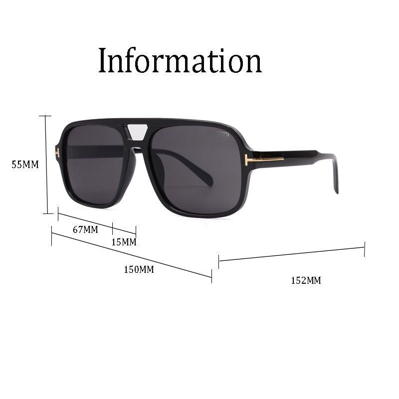 European and American pilot retro double bridge sunglasses2024New style sunglasses UV protection trendy sunglasses