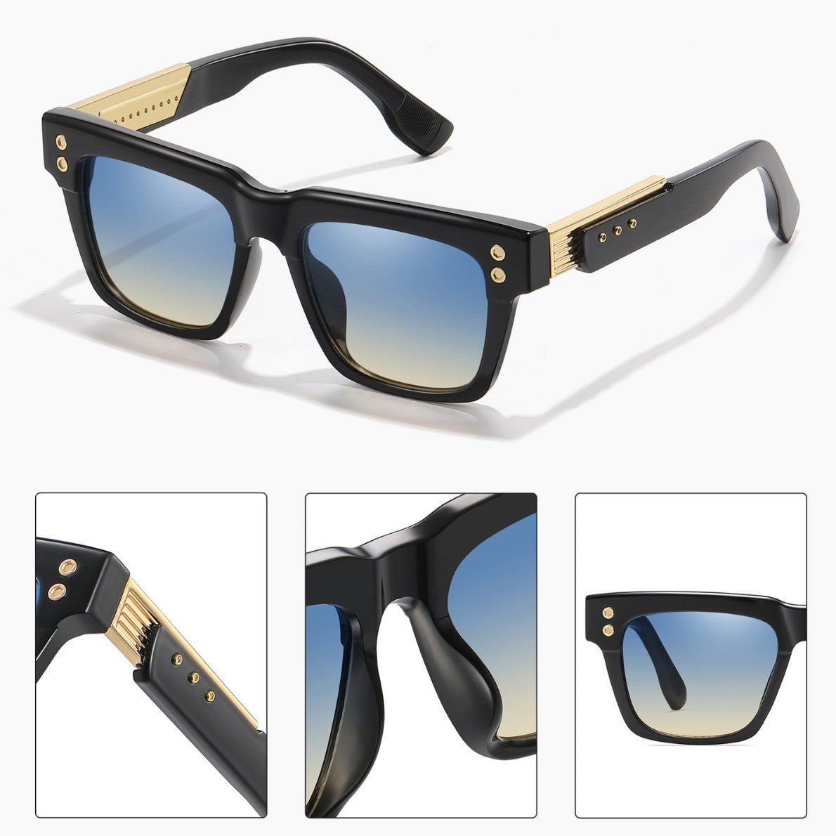 Men's Square Frame Sunglasses2025New European and American style sunglasses for men with a high-end fashion retro design and sun protection