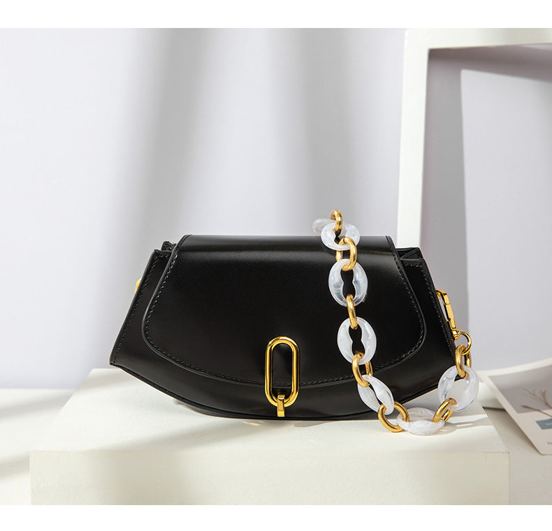 Women's Bag Korean Version Trendy Fashion New Style Personality Crossbody Bag Elegant Diamond Chain Simple Versatile Shoulder Bag