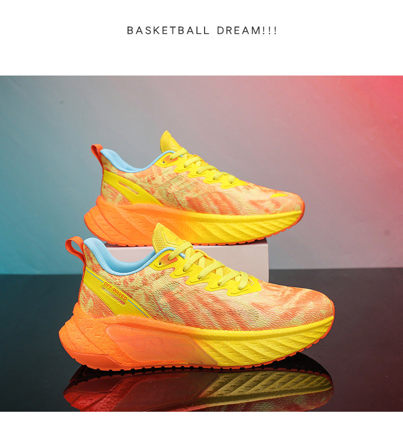 Marathon Running Shoes Soft Sole Cushioning Men and Women Mesh Training Running Shoes Rebound Physical Test Sports Student Sports Shoes Men's