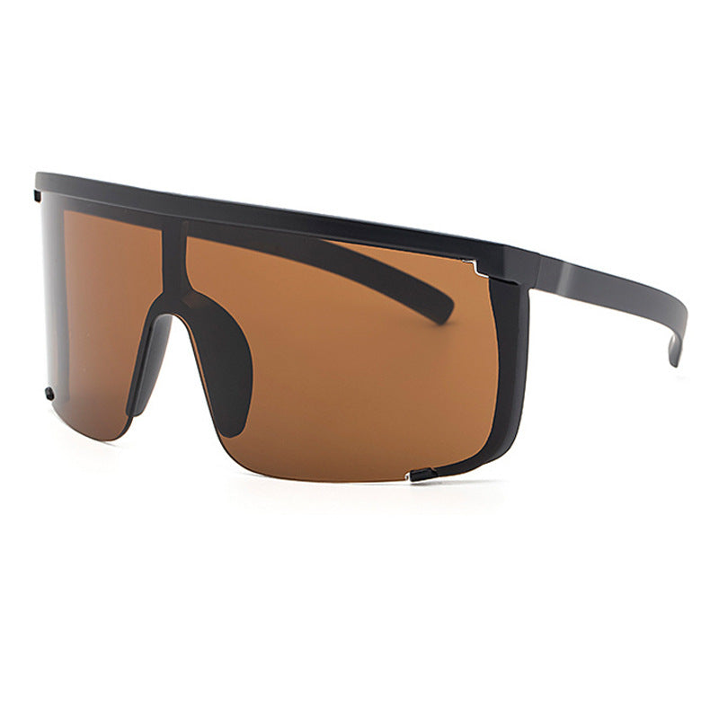 Colorful Cycling Sports Sunglasses for Men17183One-piece Windproof Frame Sunglasses for Men Trendy Sun Protection Glasses