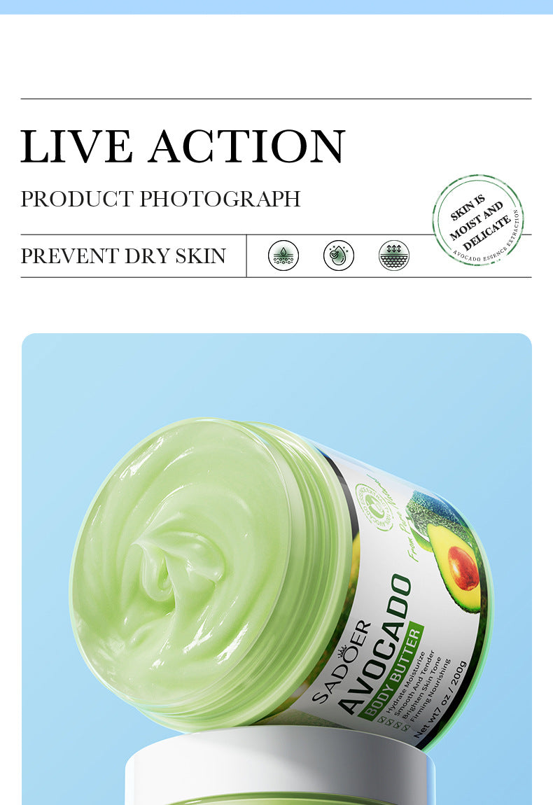 Full English Plant Body Lotion SADOER Avocado Moisturizing Rose Butter Body Lotion  Wholesale
