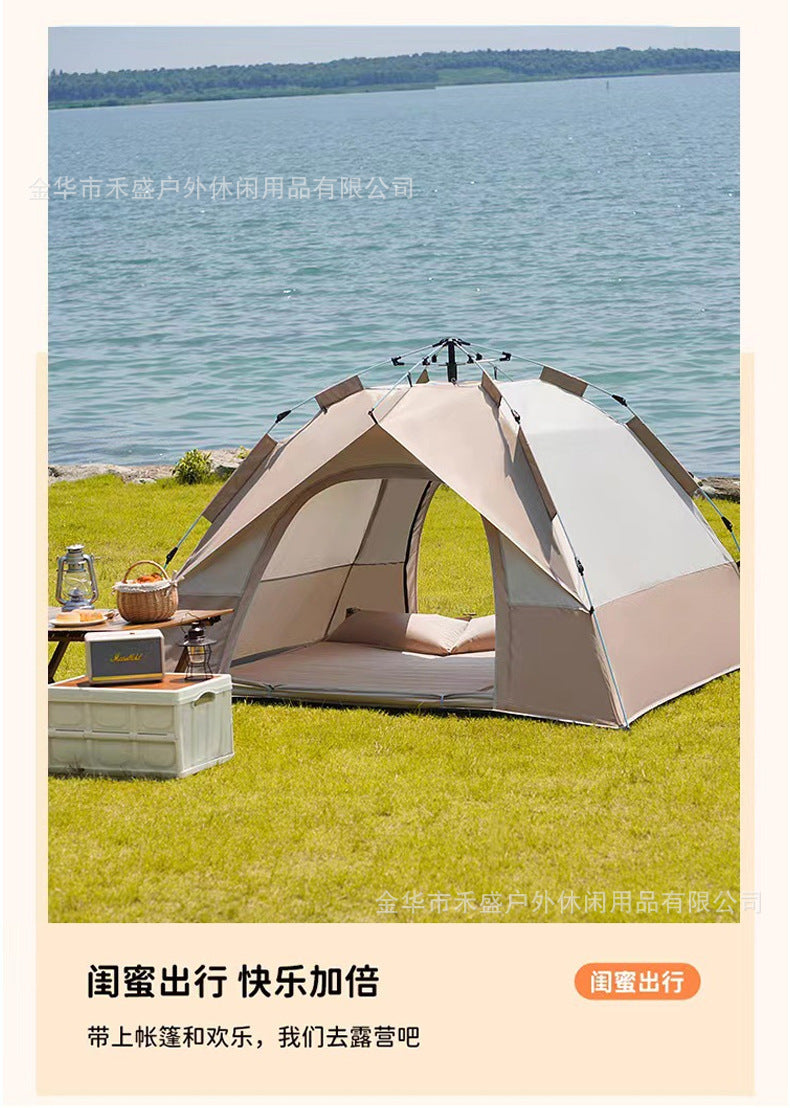 Tent Outdoor Portable Folding Automatic Camping Quick Open Sun Protection Thickened Rainproof Tent Full Set Wholesale