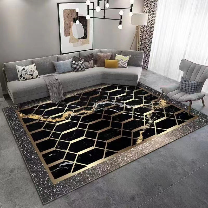 Wholesale Crystal Velvet Light Luxury Carpet Living Room Sofa Coffee Table Mat Modern Bedroom Carpet Home Full Carpet