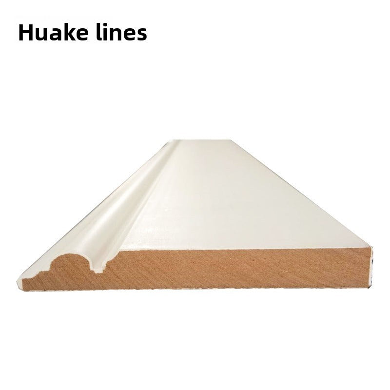 Painted solid wood baseboard MDF15Floor corner trim8-10Pure solid wood white baseboard