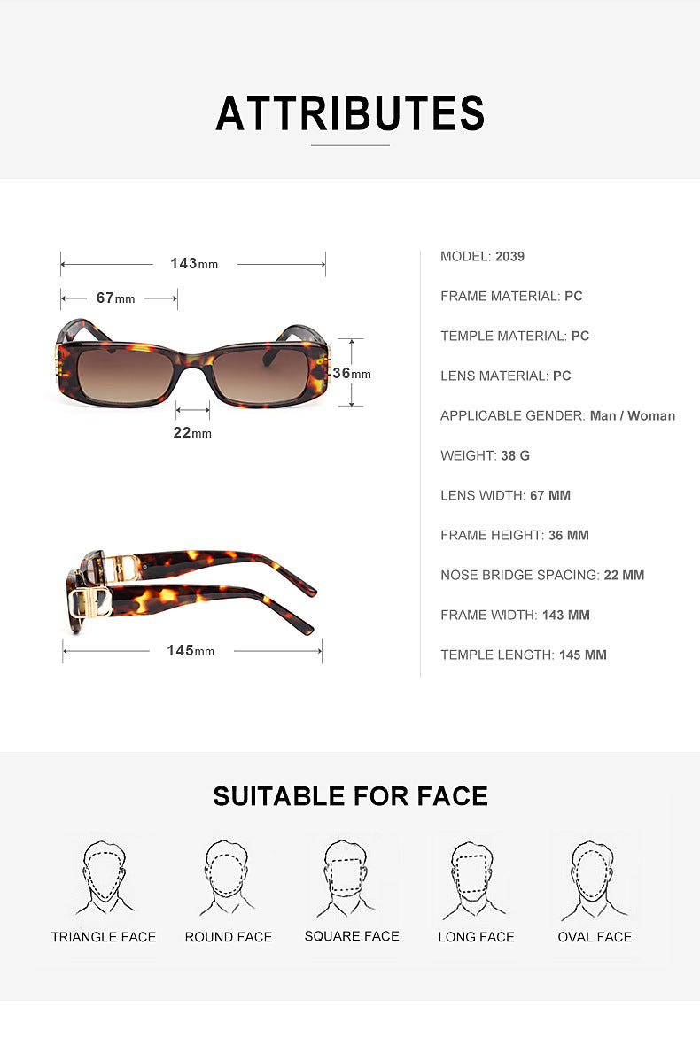 New Small Frame Sunglasses for Women, European and American Fashion, Internet Celebrity Style, High-End Glasses Trend sunglasses