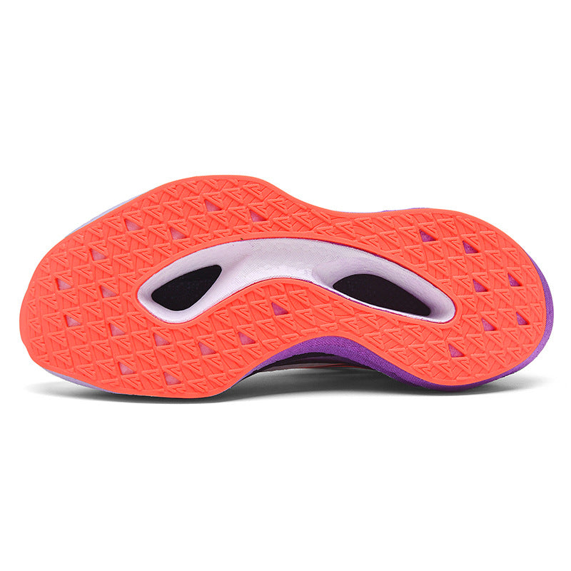 Fashion Four Seasons New Popcorn Carbon Plate Breathable Couple Running Shoes Comfortable Unisex Sports Shoes