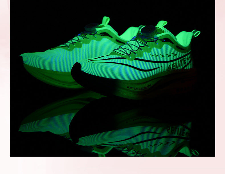 Feiteng6New Style Real Explosive Carbon Plate High Elastic Cushioning Running Shoes Luminous Casual fashion Couple Rotating Buckle Sneakers