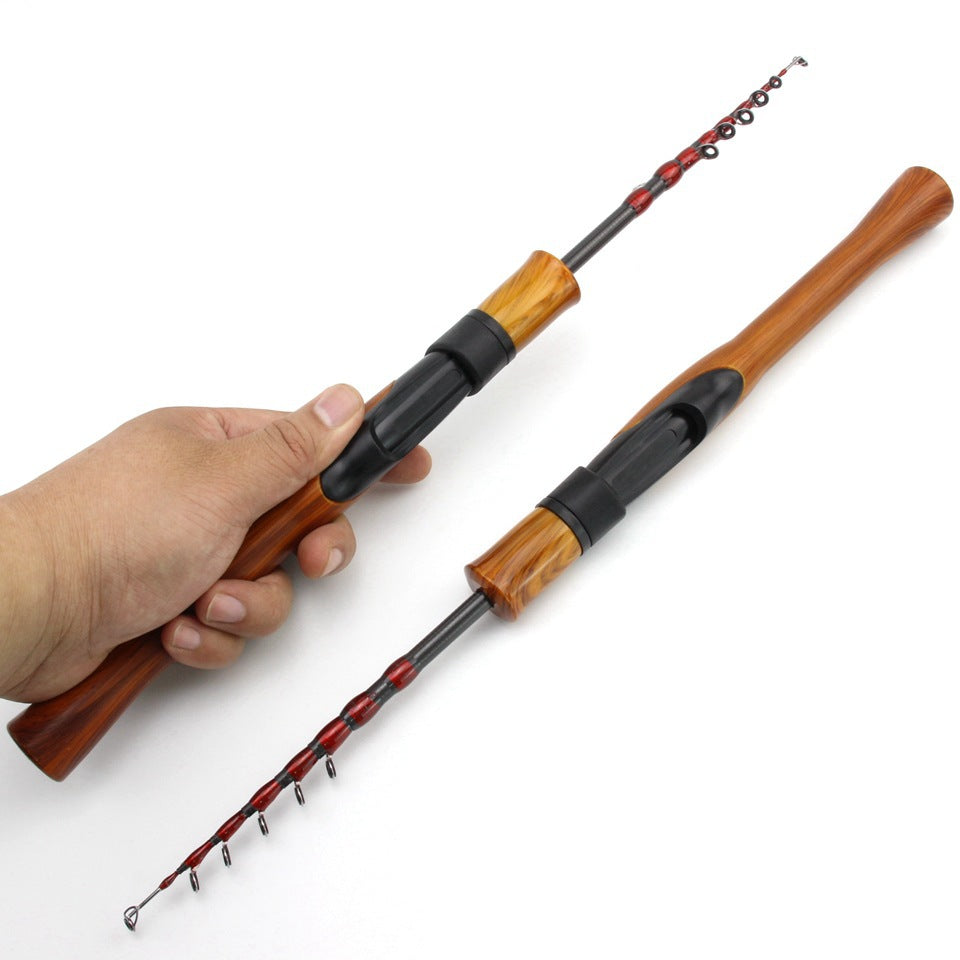 A Gun Handle Retractable Horse Mouth Rod Retractable Lure Rod ul Adjustable Lure Rod Ultra-light Pocket Fly Fishing Rod