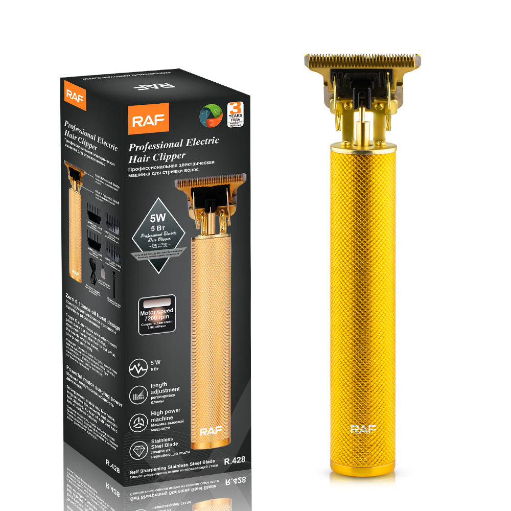 RAF Electric Hair Clipper for Home Use, Metal Oil Head Rechargeable Electric Shaver