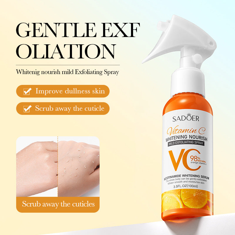 Full English Exfoliating Spray SADOER Exfoliating Gentle Cleansing Body Hydrating Spray  Wholesale