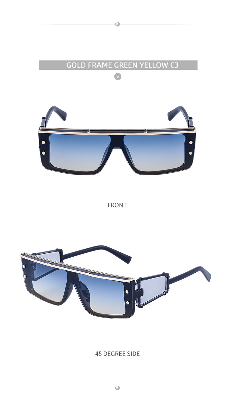 European and American Cyber Steampunk Square Frame Sunglasses for Men Trendy Y2K Wholesale Sunglasses and Eyeglasses sunglasses