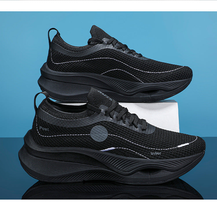 Summer Fly Electric Rebound Shock Absorption Running Shoes Men's Shoes Fly Weave Breathable Comfortable Physical Exam Training Marathon Sports Shoes