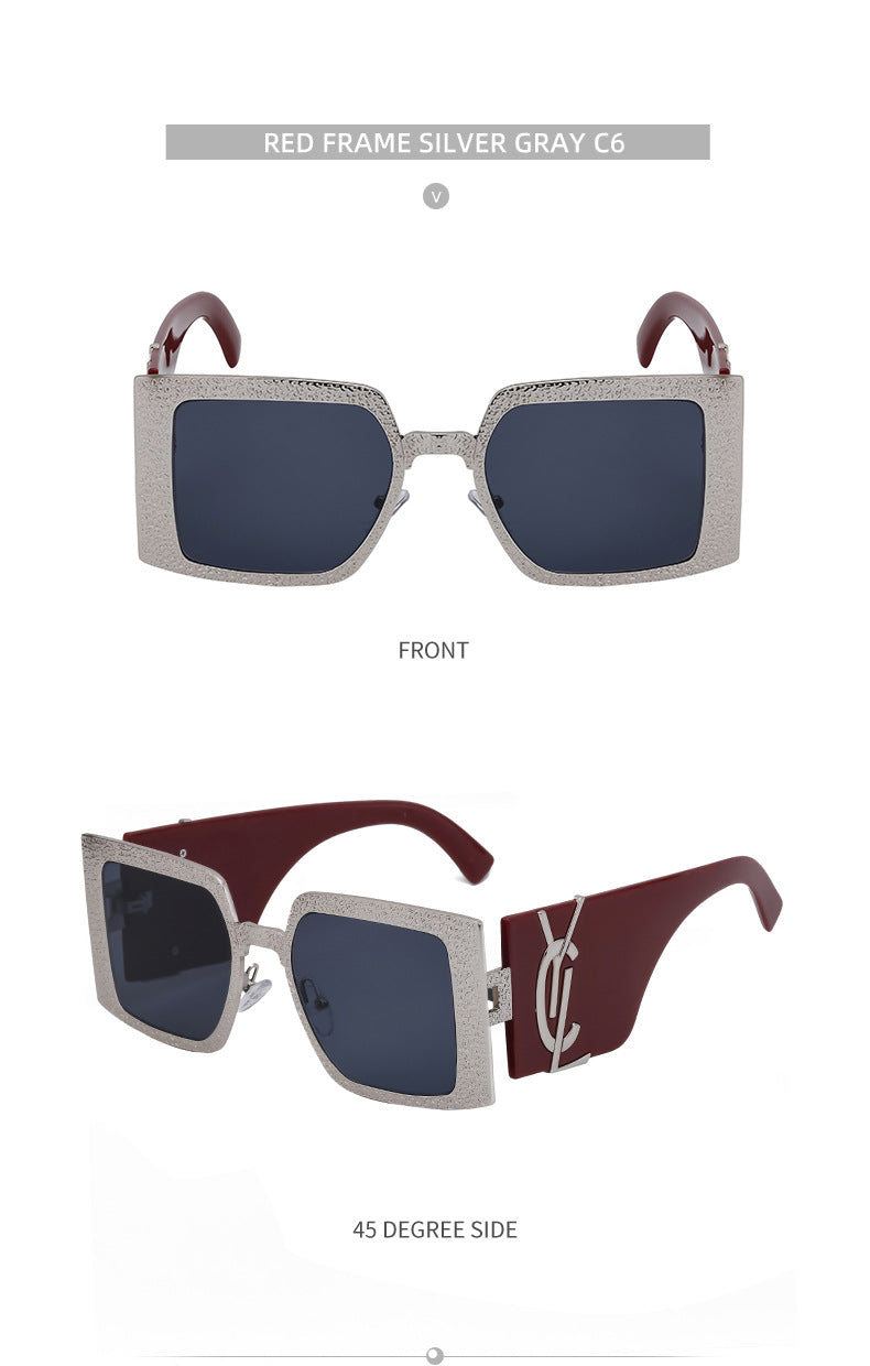 European and American Fashion Large Frame Sunglasses for Women, Sun Protection Outdoor Sunglasses, Wholesale Big Brand Glasses sunglasses