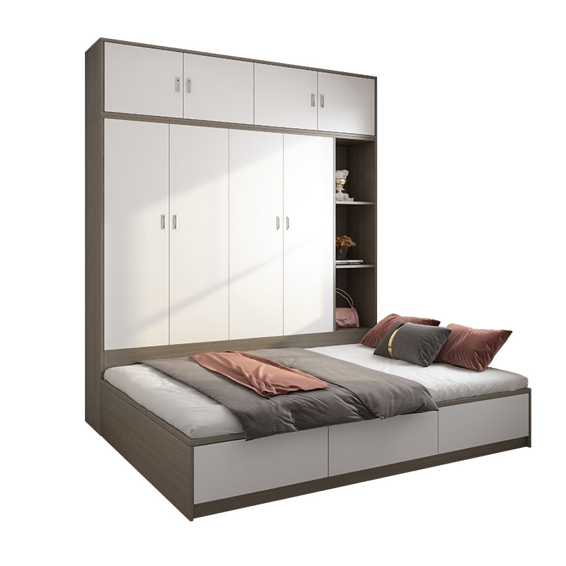 Custom Honeycomb Aluminum Alloy Side Cabinet Bed Integrated Tatami Bed Small Apartment Single Bed Storage Cabinet Combination Bed