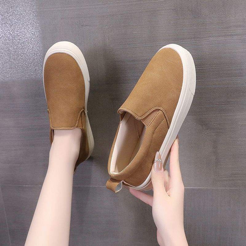 Men's and Women's Lightweight Single Shoes, Women's Spring and Autumn New Soft Sole Non-Slip Slip-On Lazy Shoes, Versatile Loafers