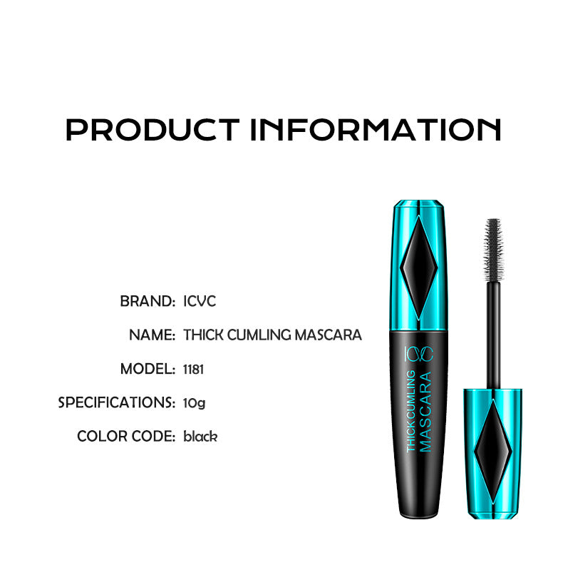 Mascara Waterproof Non-Smudge Lengthening Thick Curling Eyelash Version European Daily Use Makeup