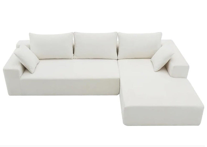 Vacuum Compression Modern Minimalist Tofu Block Sofa Small Apartment Living Room Retro Straight Row Roll Pack Square Fabric Sofa