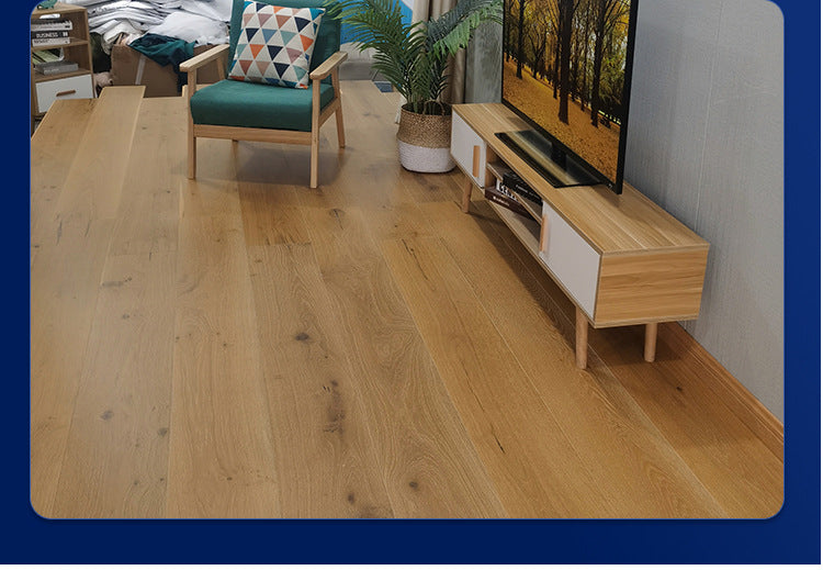 Door-to-Door Installation Old Three-Layer Large Board Pure Three-Layer Solid Wood Floor Oak Log3.0-4.0mm Underfloor Heating