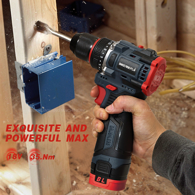 Electric hand drill10MM Brushless16.8V Metal Chuck Domestic Sales Explosion Factory Direct Sales Large Volume Great Price