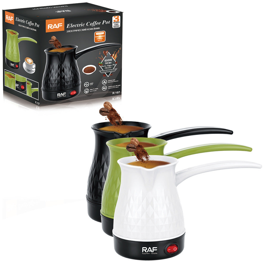 R151欧标土耳其电咖啡壶小容量迷你手冲双层不锈钢家用电水壶