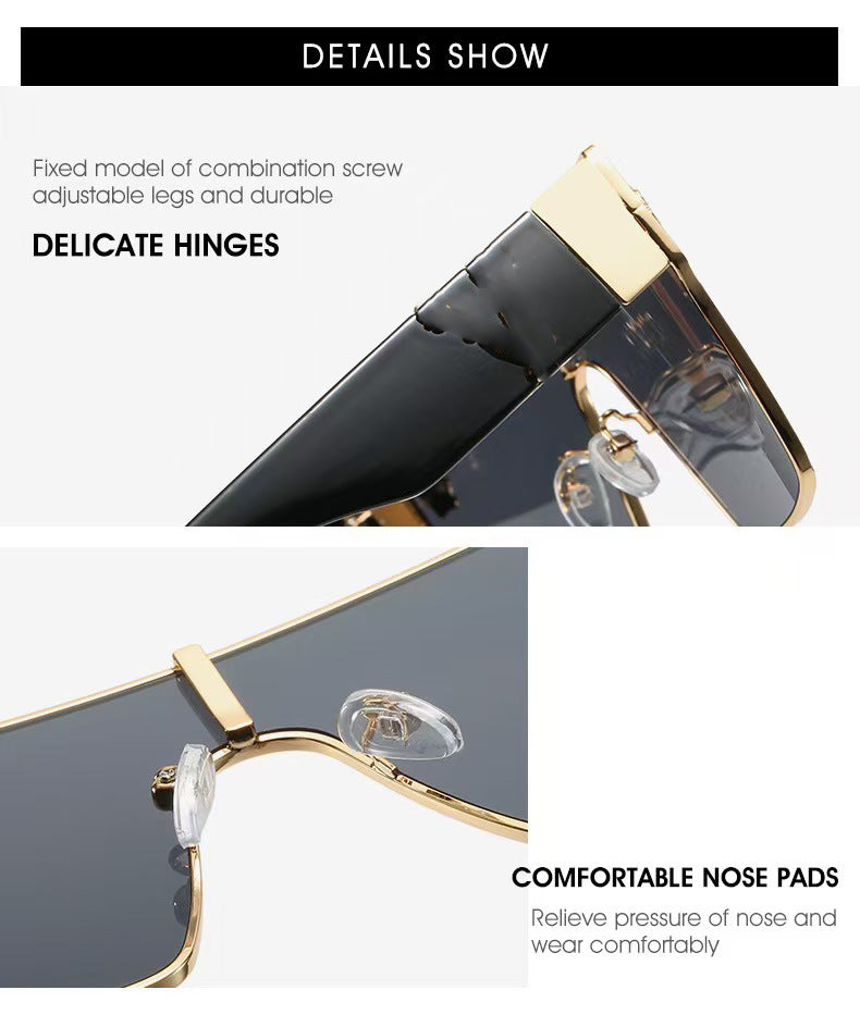 New style one-piece sunglasses10086 European and American style unisex sunglasses modern sunglasses