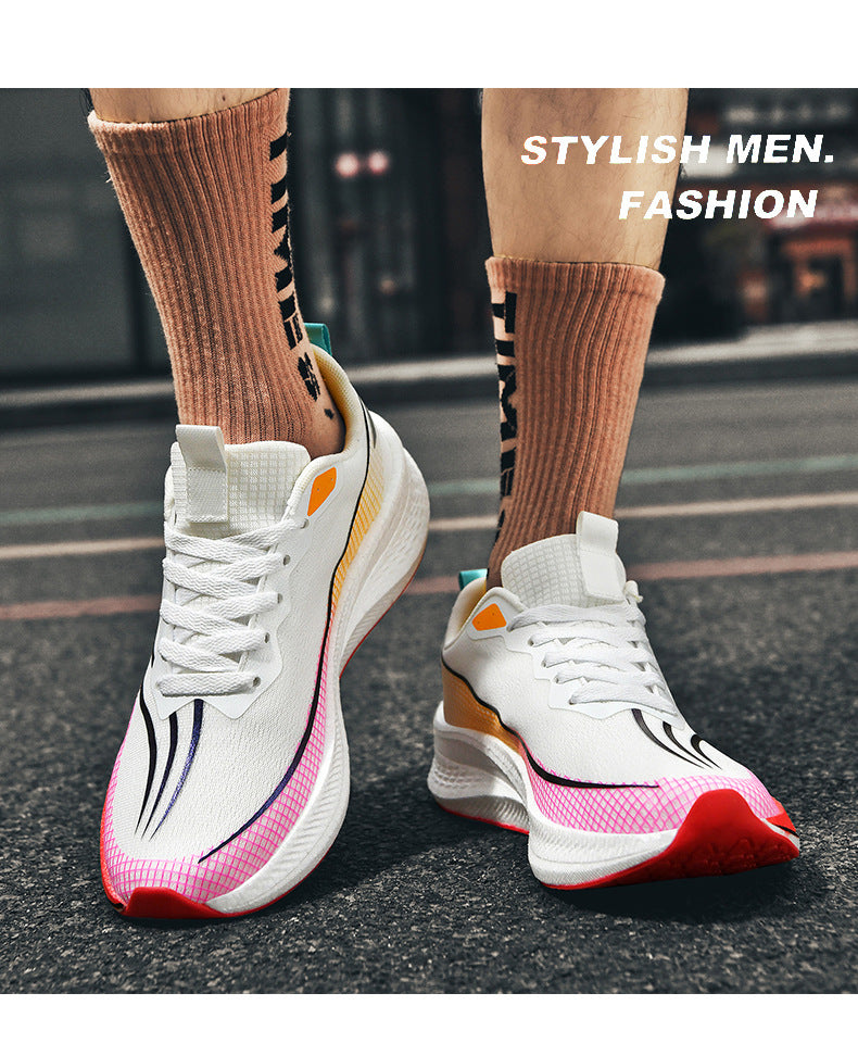 2025Spring and Summer New Style Flying Electric4C Professional Racing Shock Absorption Casual Non-slip Sports Shoes Ultra-light High Elasticity Men and Women Running Shoes