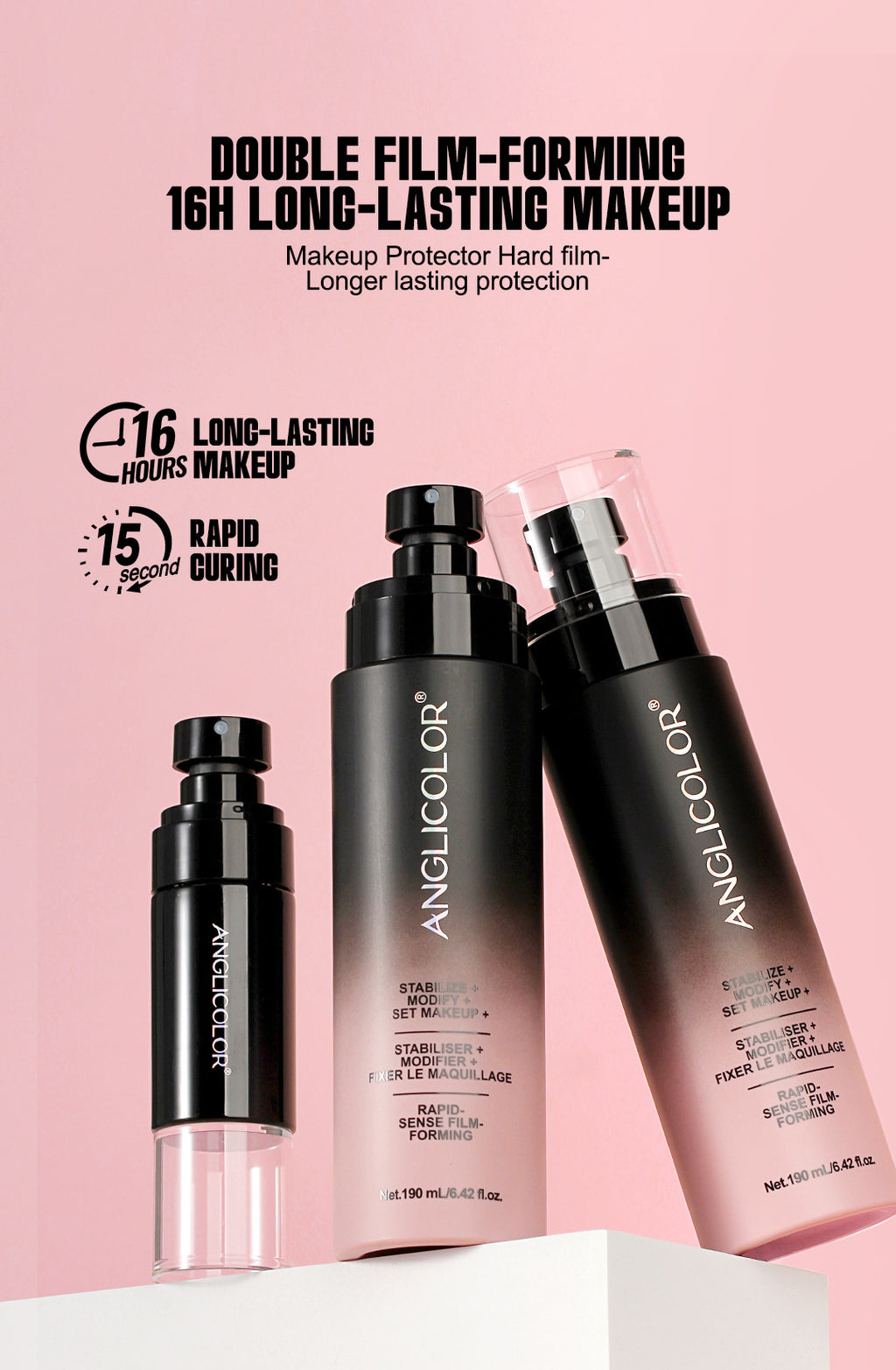 New Setting Spray Oil Control Waterproof Sweatproof Micron Spray Quick Film Formation Non-Cakey Quick Setting