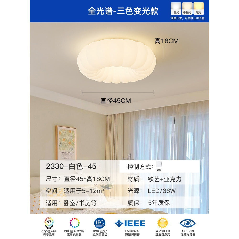 Children's Room Bedroom Ceiling Lamp Full Spectrum Eye Protection led Boys and Girls Cloud Room Cream Style Internet Celebrity Lighting