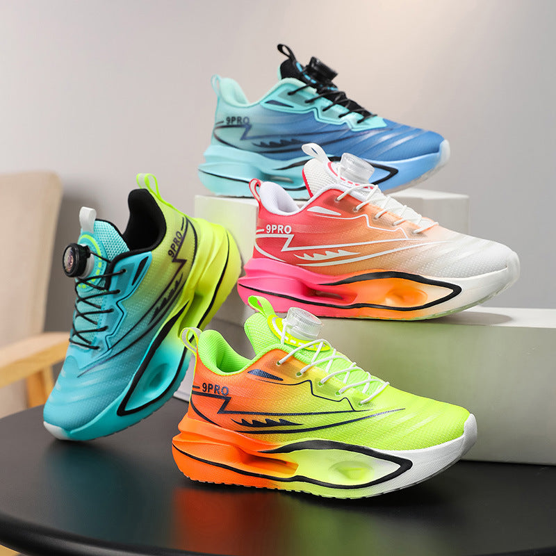 Red Rabbit9PRO Children's Fashion Casual Rotating Buckle Sports Shoes for Girls Lightweight Non-Slip Wear-Resistant Running Shoes for Boys