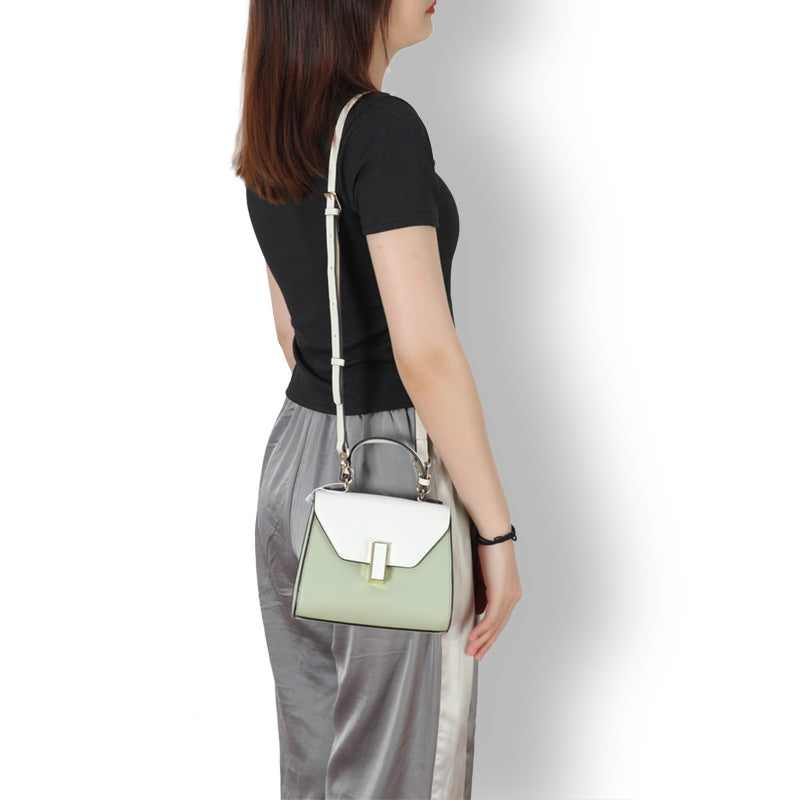 2024New Kelly Bag Yao Chen Same Style Single Shoulder Crossbody Handbag Small Square Bag European and American Fashion Casual Women's Bag