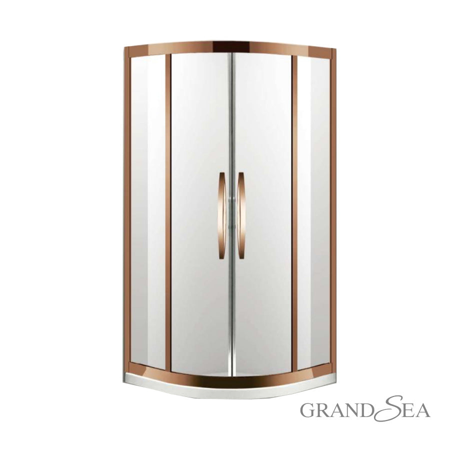 Custom Curved Bathroom Clean Tempered Glass Shower Door Portable Corner Shower Cabin Room