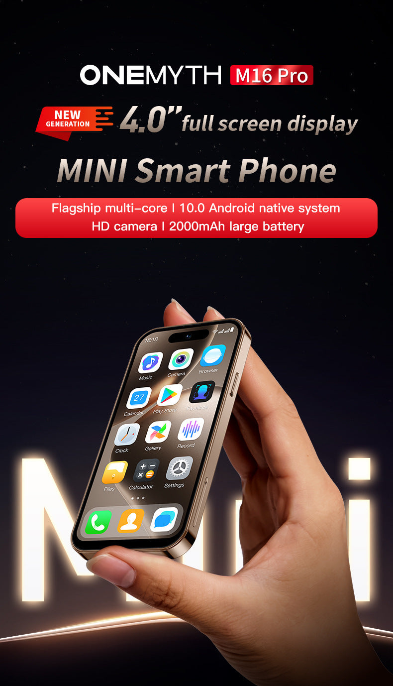 M16 PRO Hot Sale Smart Mini Phone4.0Inch Screen Dual SIM Ultra-Thin Quad-Core Backup Phone Foreign Language