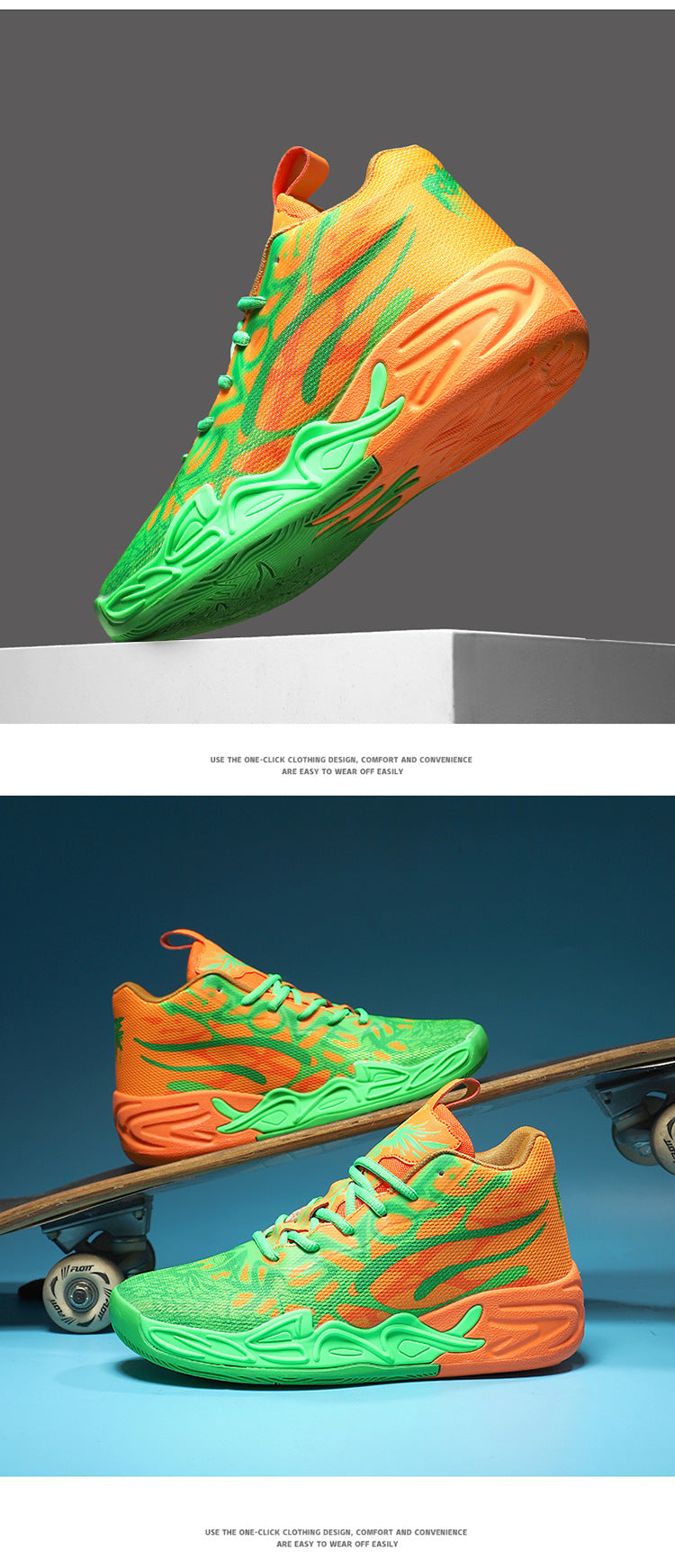 Fashion Trend Basketball Shoes New Youth Mandarin Duck Mesh Breathable Sports Shoes High-Top Training Boots